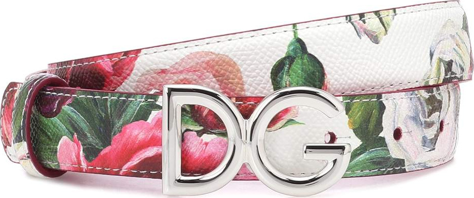 Dolce & Gabbana Printed leather belt