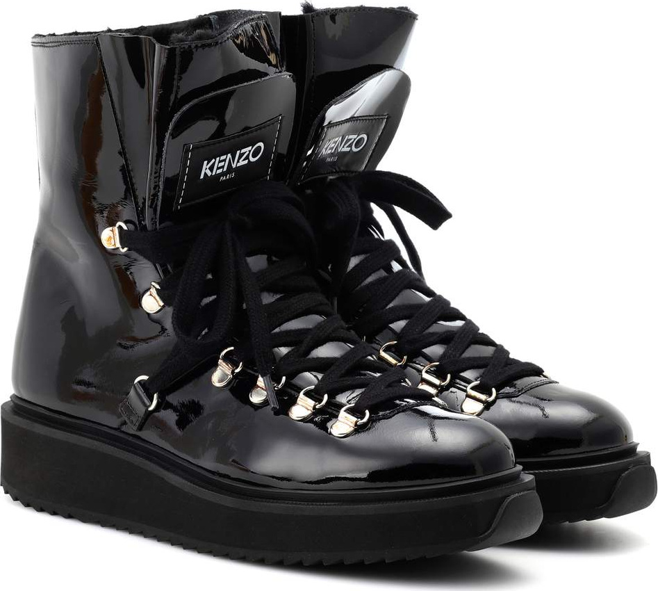 KENZO Alaska patent leather ankle boots