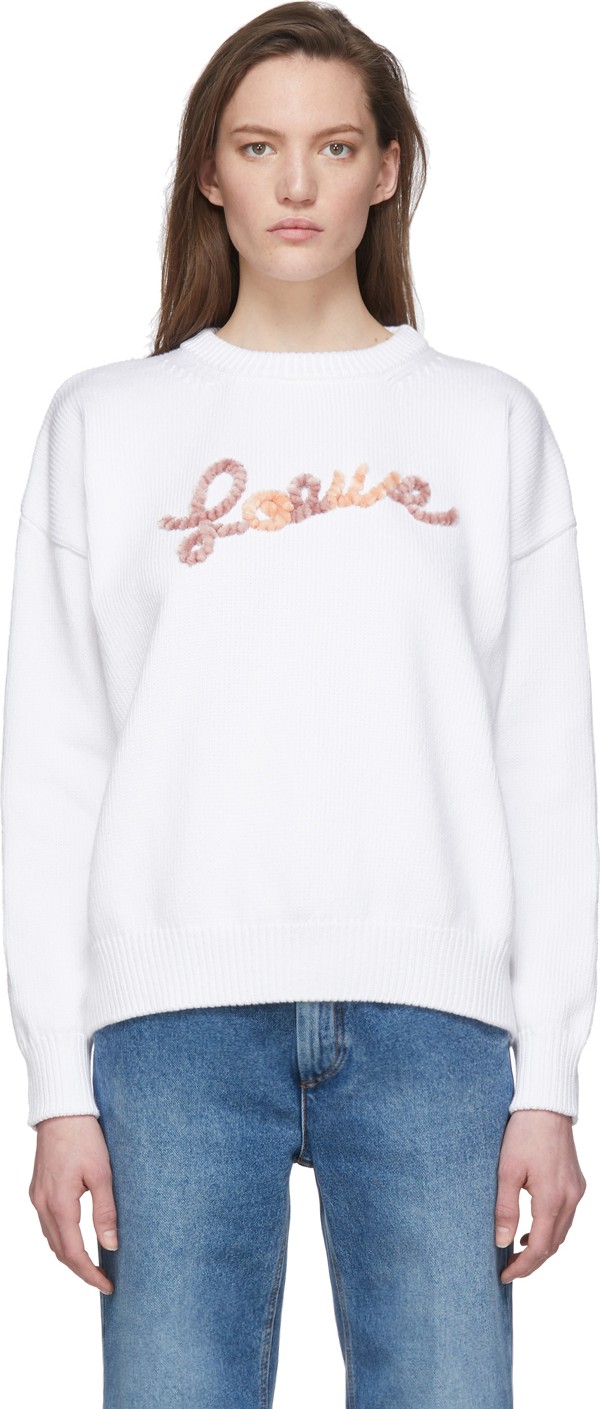 LOEWE White Logo Sweater
