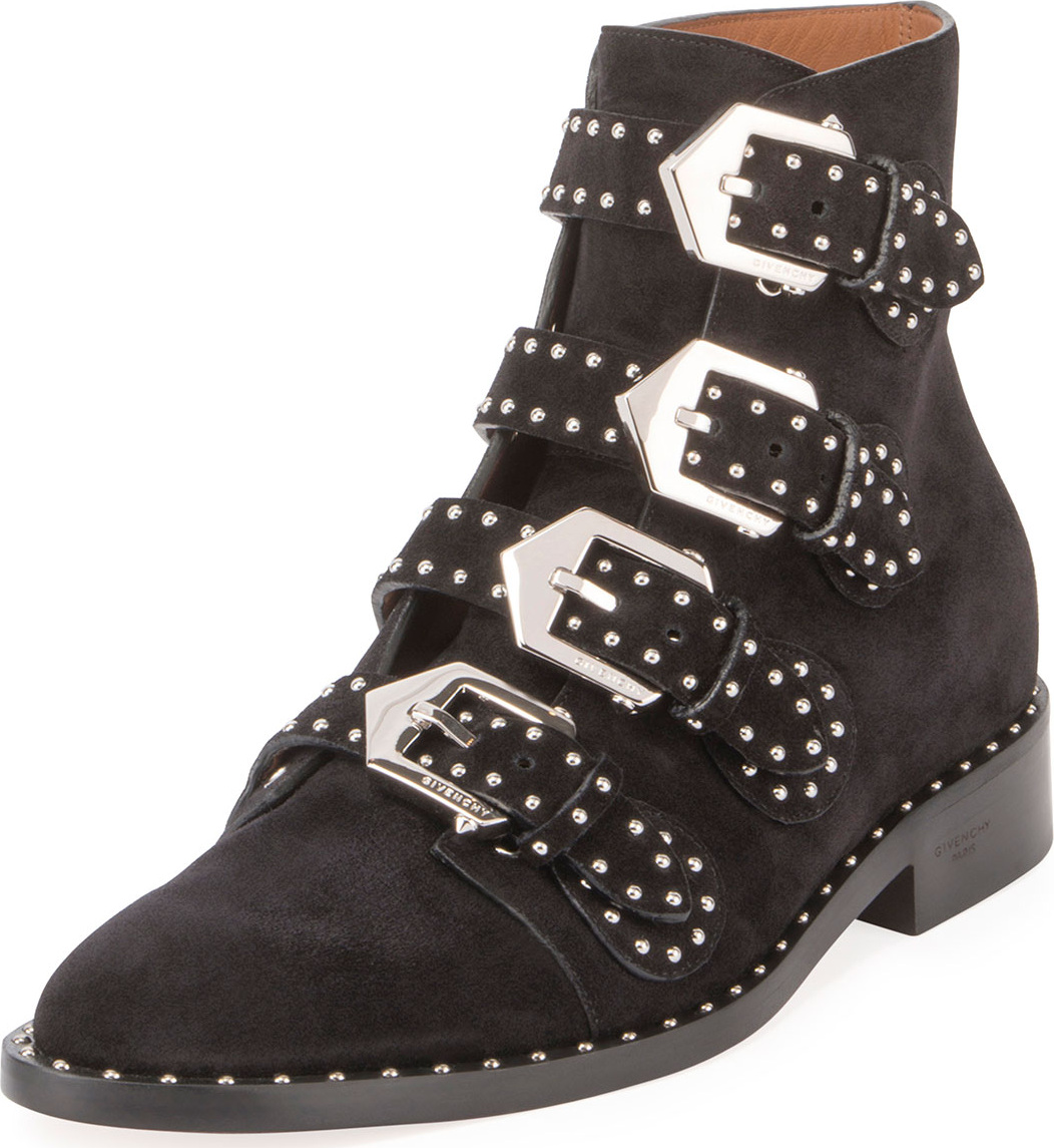 Givenchy Elegant Studded Suede Ankle Boot