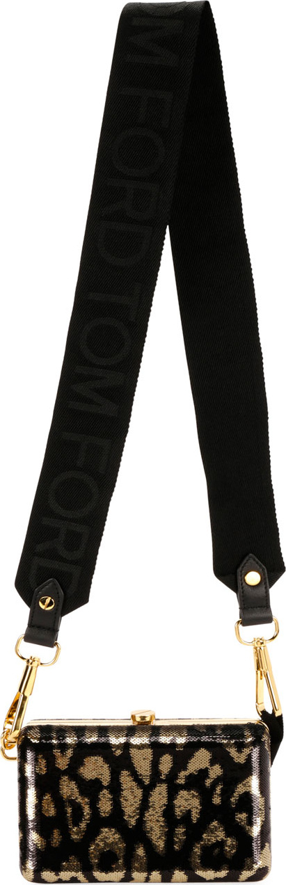 TOM FORD Jaguar Sequins Evening Pouch Bag