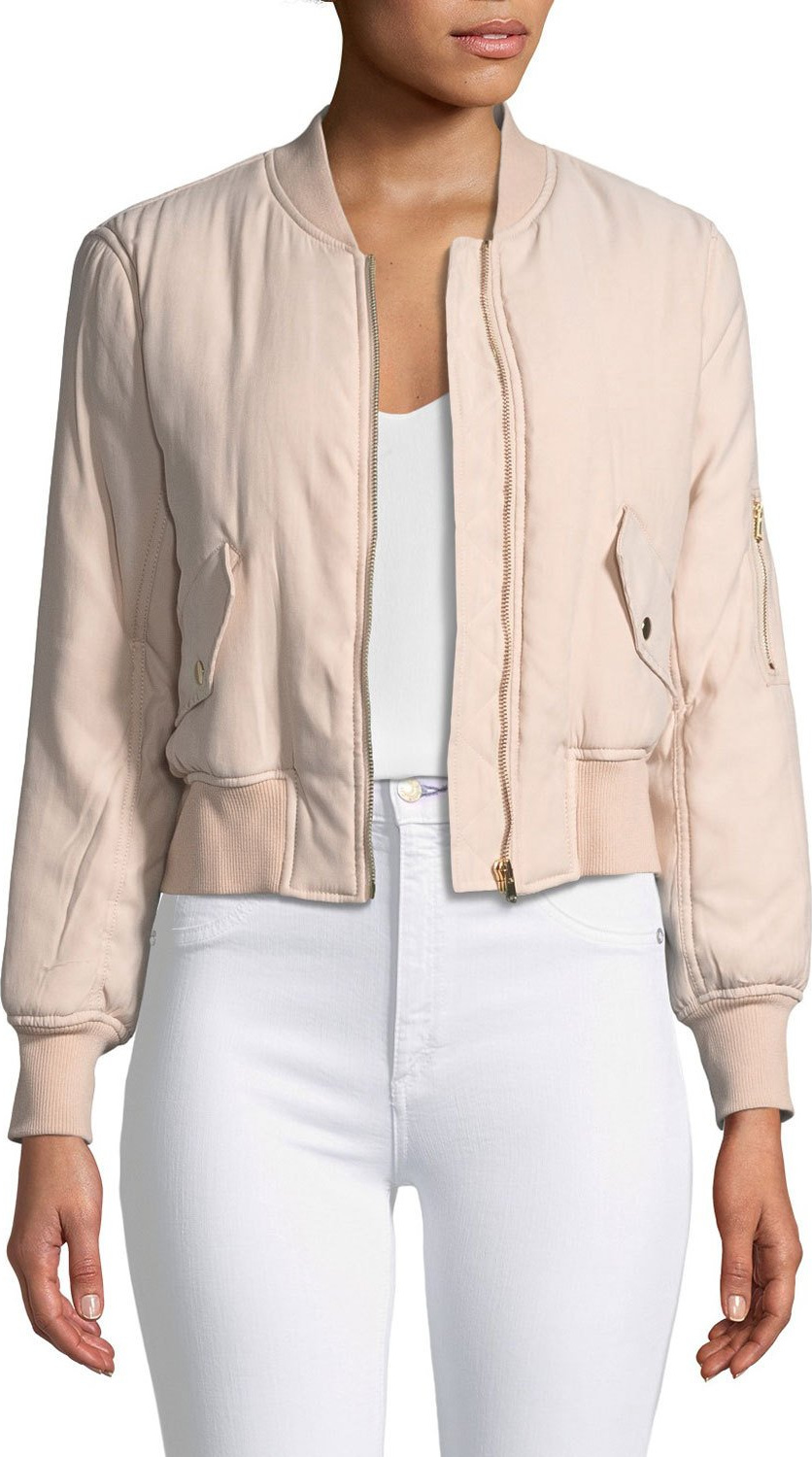 Club Monaco Lindawanna Zip-Front Bomber Jacket