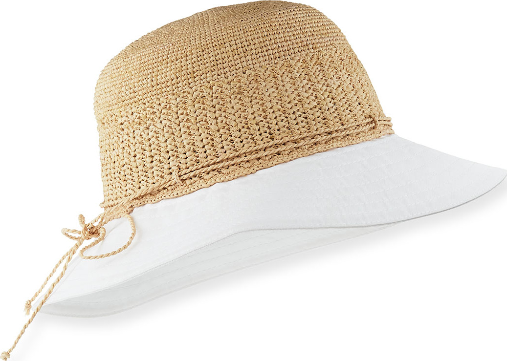 Helen Kaminski Kamali Cotton-Brim Raffia Sun Hat