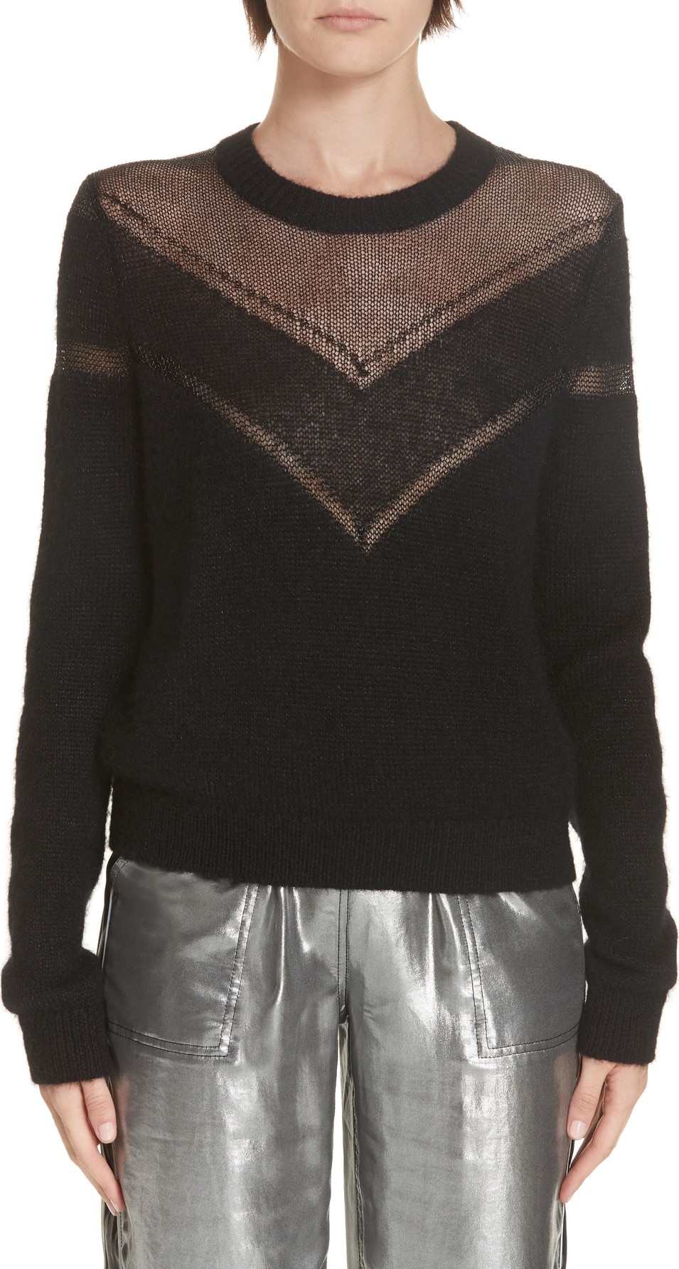 Rag & Bone Sheer Chevron Sweater