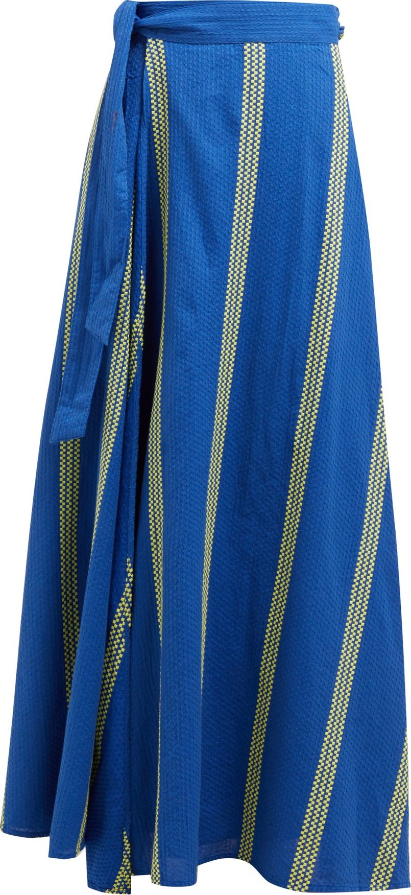 ace&jig Sangria striped cotton maxi wrap skirt