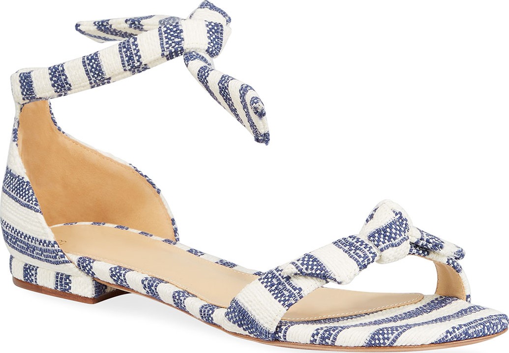 Alexandre Birman Clarita Ankle-Tie Flat Sandals