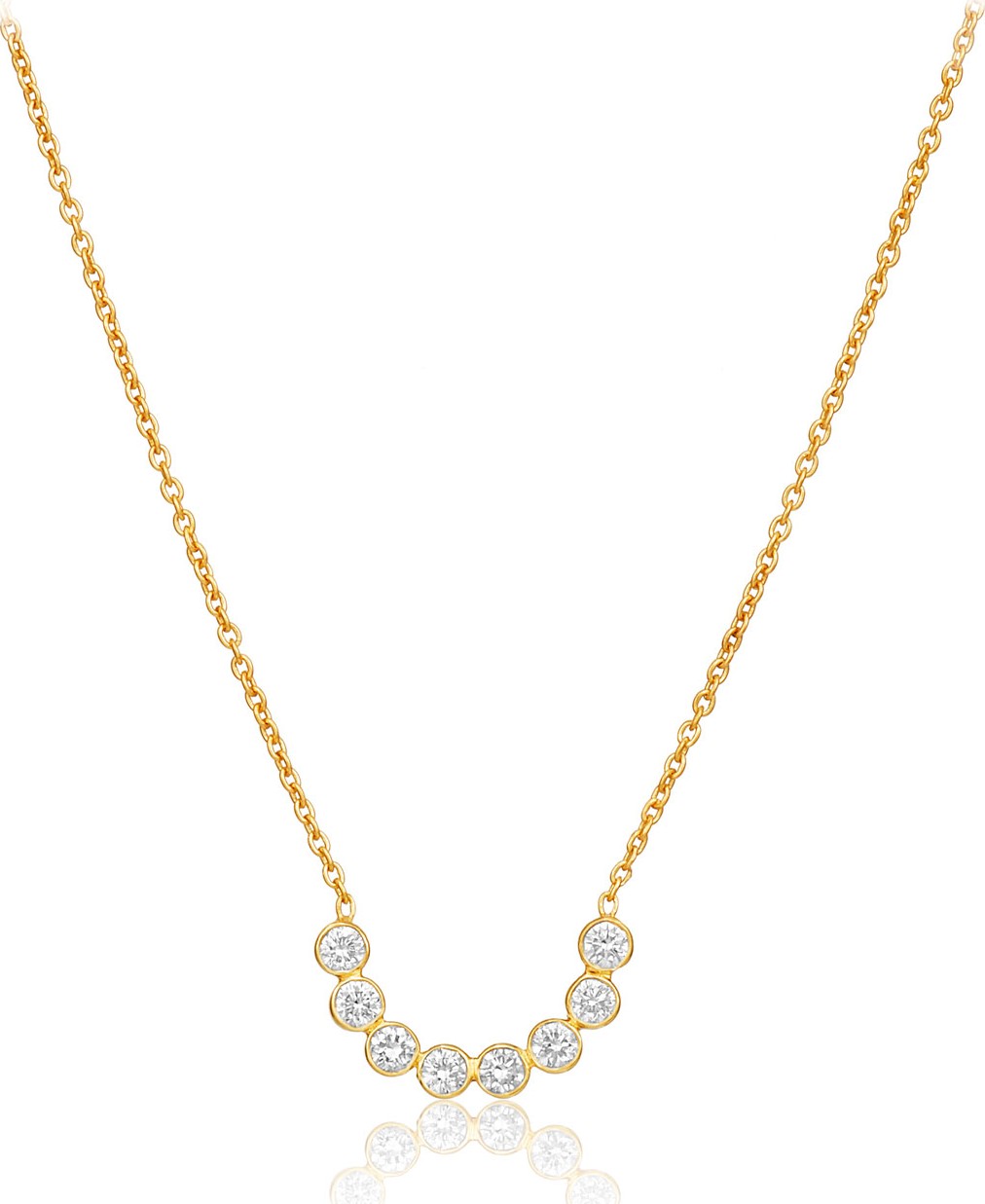 Legend Amrapali Tarakini Diamond Curved Bar Pendant Necklace