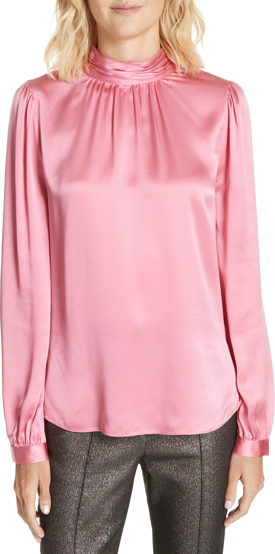 Veronica Beard Chilton Bow Back Silk Blouse