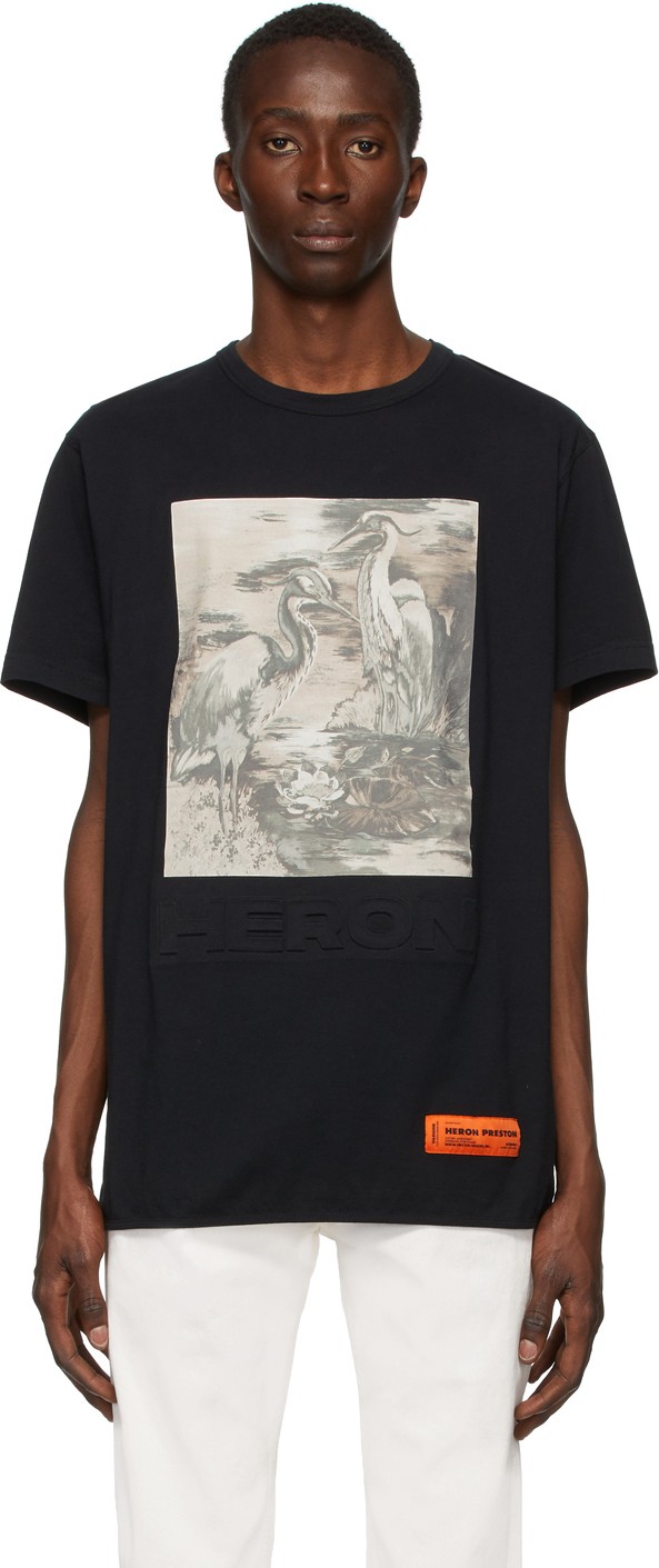 Heron Preston Black 'Heron' T-Shirt