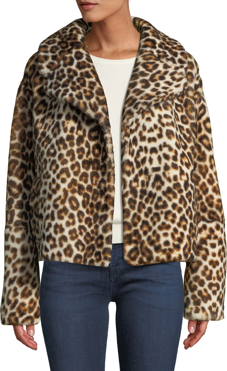 A.L.C. Grant Leopard-Print Shearling Jacket