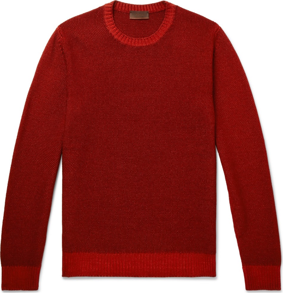 Altea Waffle-Knit Virgin Wool Sweater