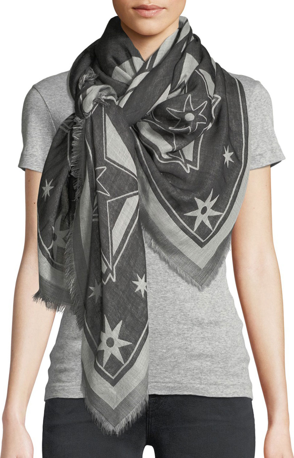 Givenchy Iconic Flash Wool-Silk Scarf