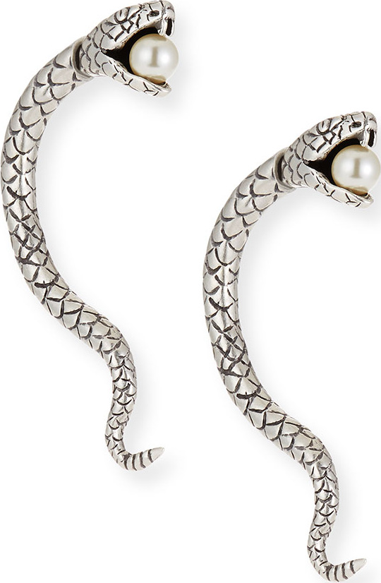 Saint Laurent Marrakech Perle Serpent Earrings