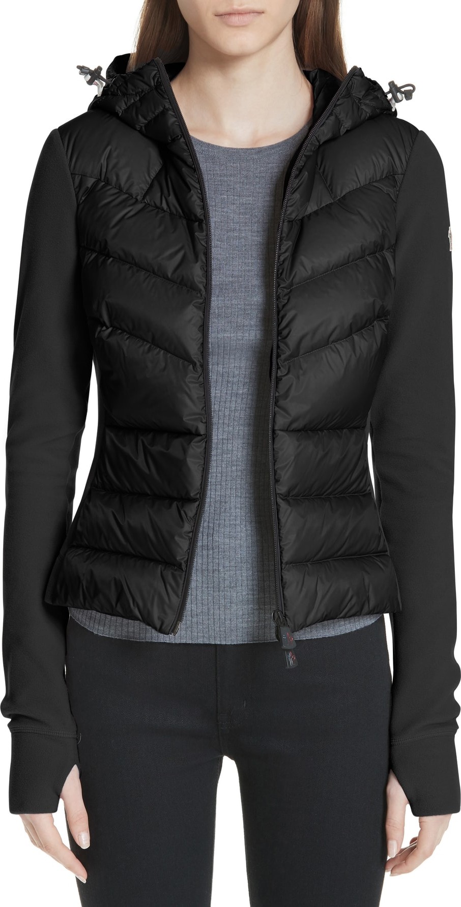 Moncler Quilted Front Fleece Jacket
