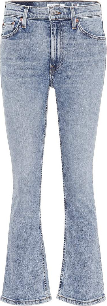 RE/DONE Mid Rise Kick Flare Crop jeans