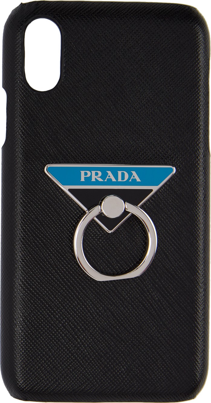 Prada Black Saffiano Ring iPhone XR Case