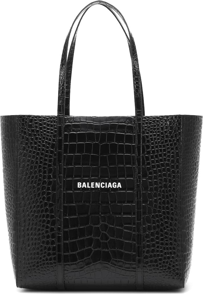 Balenciaga Everyday S croc-effect leather tote
