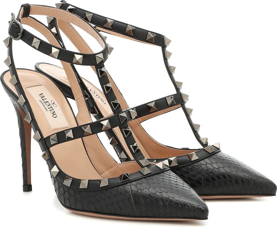 Valentino Valentino Garavani Rockstud snake-effect pumps
