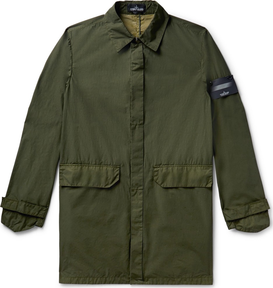 Stone Island Garment-Dyed Water-Repellent Nylon Jacket