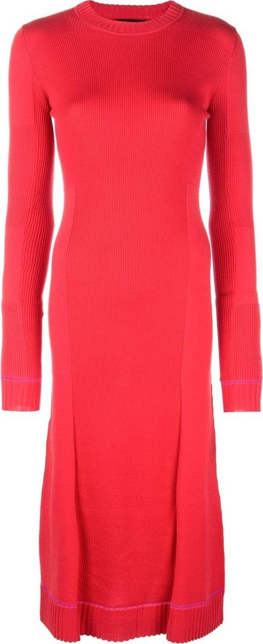 Proenza Schouler Ribbed Knit Long Sleeve Dress
