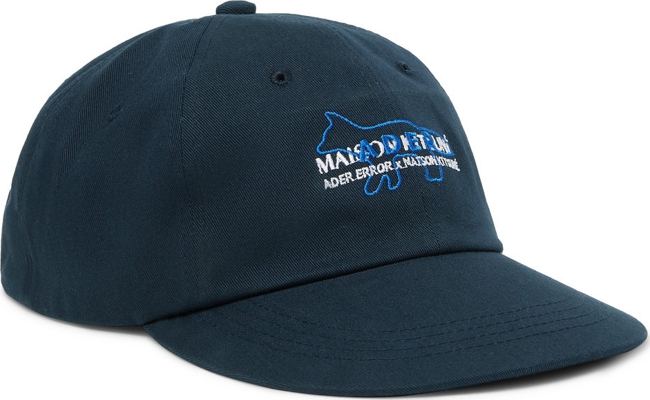 Maison Kitsune + ADER Error Logo-Embroidered Cotton-Twill Baseball Cap