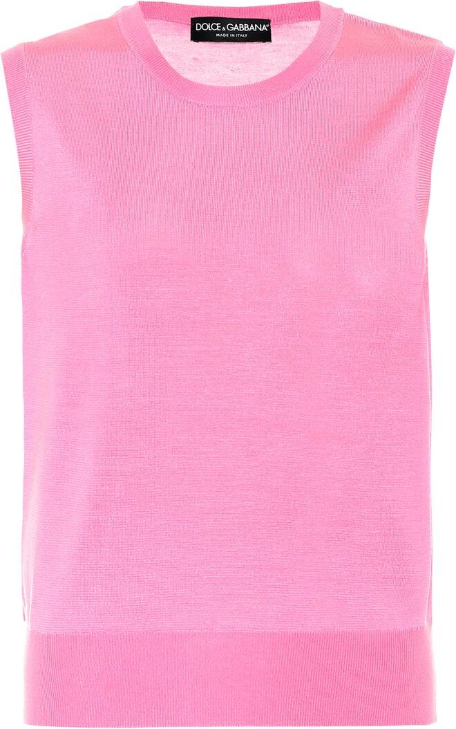 Dolce & Gabbana Silk knit tank top