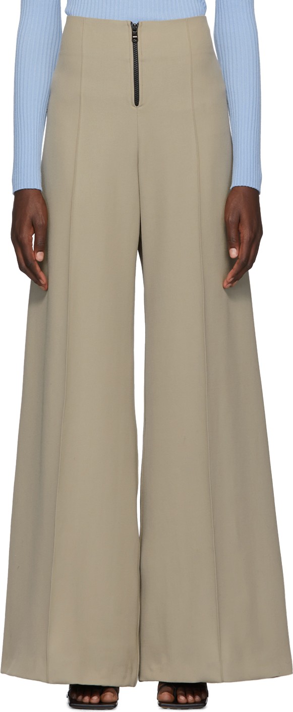 Kwaidan Editions Beige Wide-Leg Phat Trousers