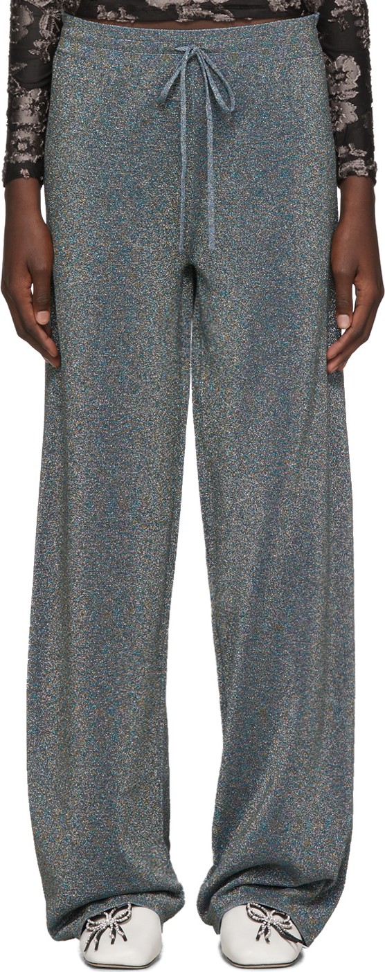 Lanvin Blue Lurex Lounge Pants