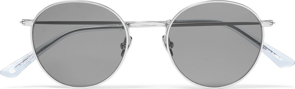 Sun Buddies + Carhartt WIP Jean Round-Frame Silver-Tone Sunglasses