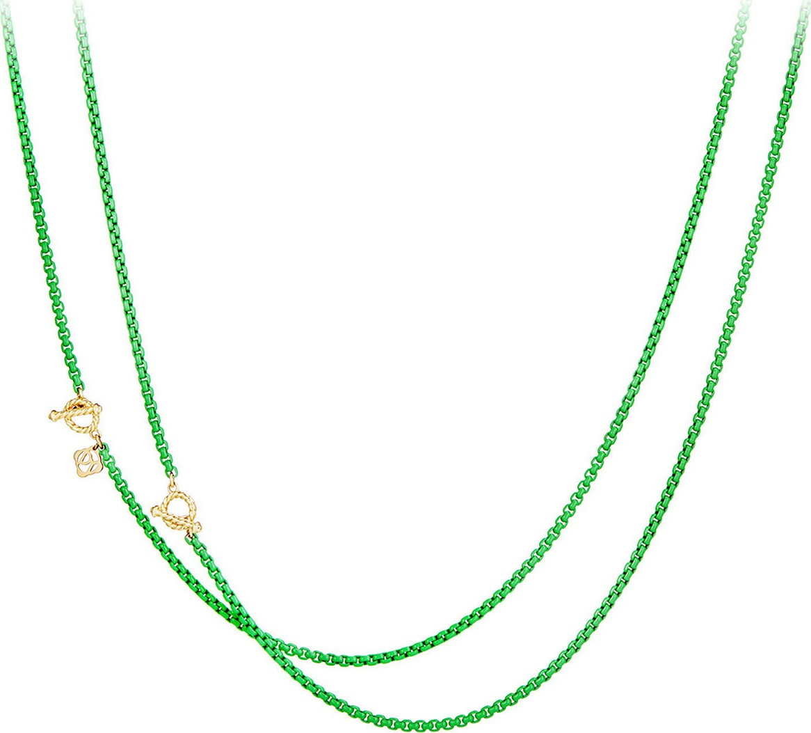 David Yurman Bel-Aire Adjustable Enamel Chain Necklace, 41"