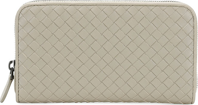 Bottega Veneta Intrecciato Continental Zip-Around Wallet
