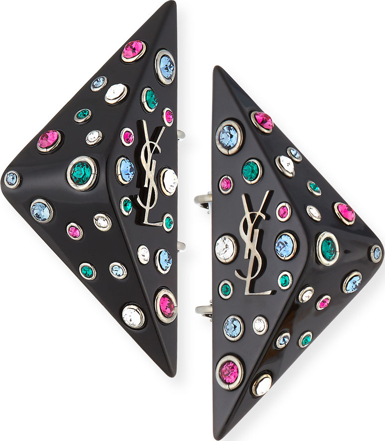 Saint Laurent Eighties Triangle Clip-On Earrings