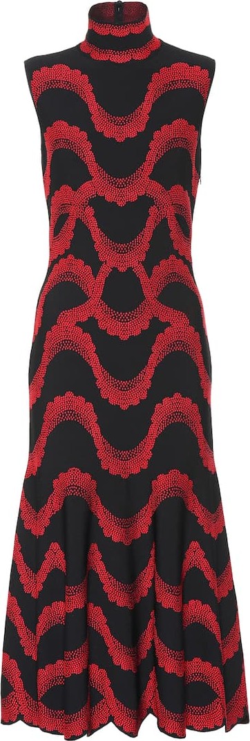 Alexander McQueen Jacquard knit midi dress
