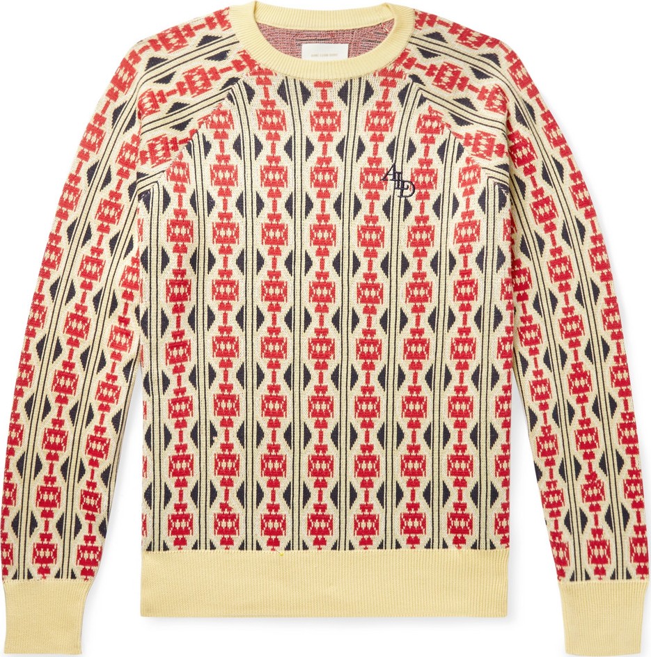 Aimé Leon Dore Logo-Embroidered Cotton-Jacquard Sweater