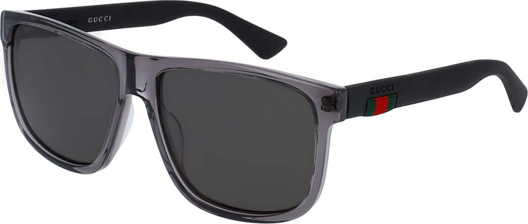 Gucci Polarized Square Acetate Sunglasses, Gray