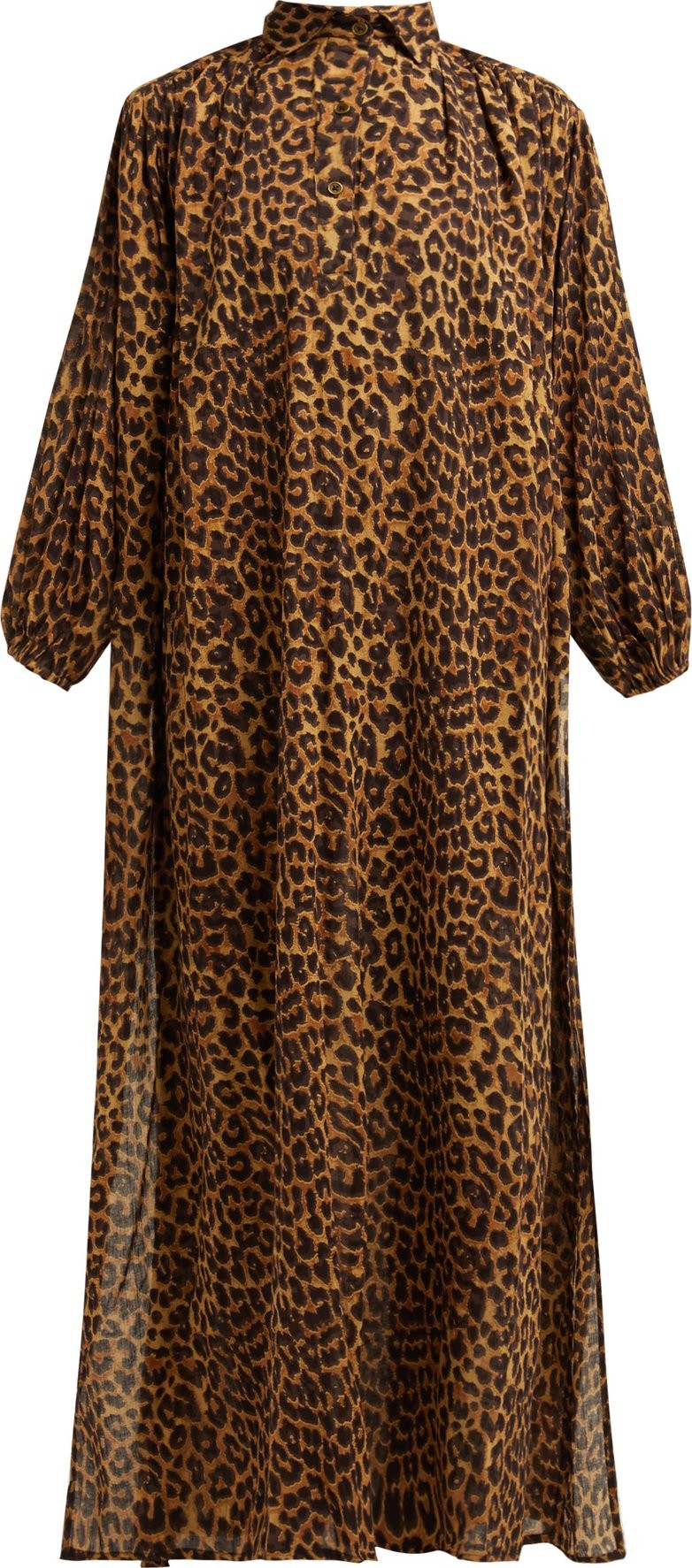 Mes Demoiselles Farouche leopard-print cotton kaftan
