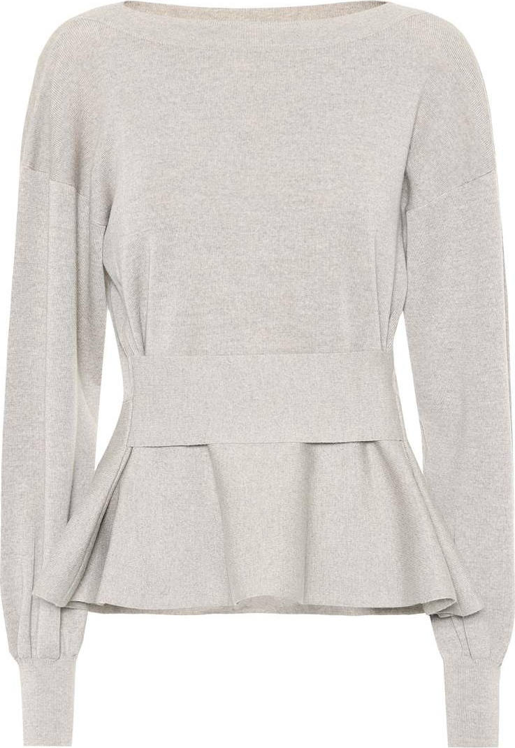 Agnona Peplum cashmere sweater