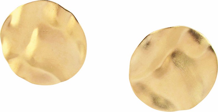 Devon Leigh Wave Disc Stud Earrings