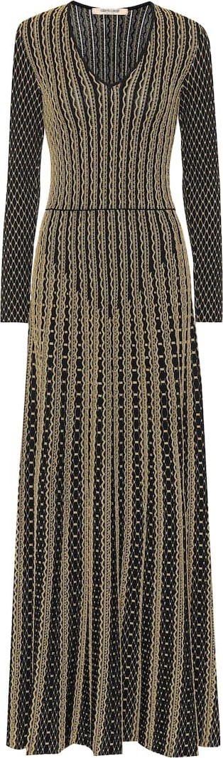 Roberto Cavalli Knitted metallic dress