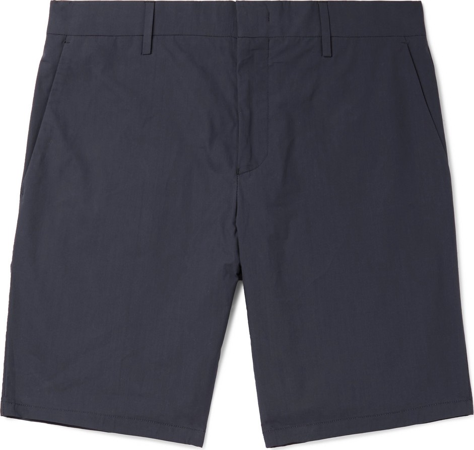 Paul Smith Slim-Fit Tapered Cotton and Ramie-Blend Shorts