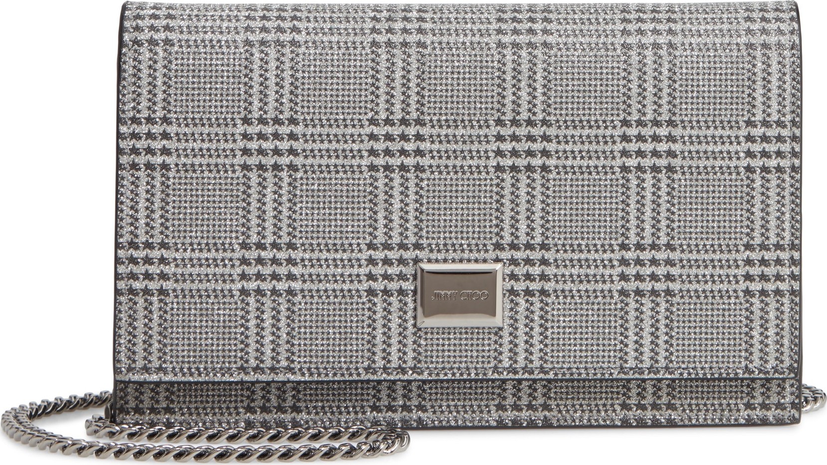 Jimmy Choo Lizzie Glitter Mesh Clutch