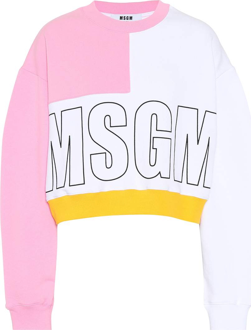 MSGM Logo printed cotton sweatshirt
