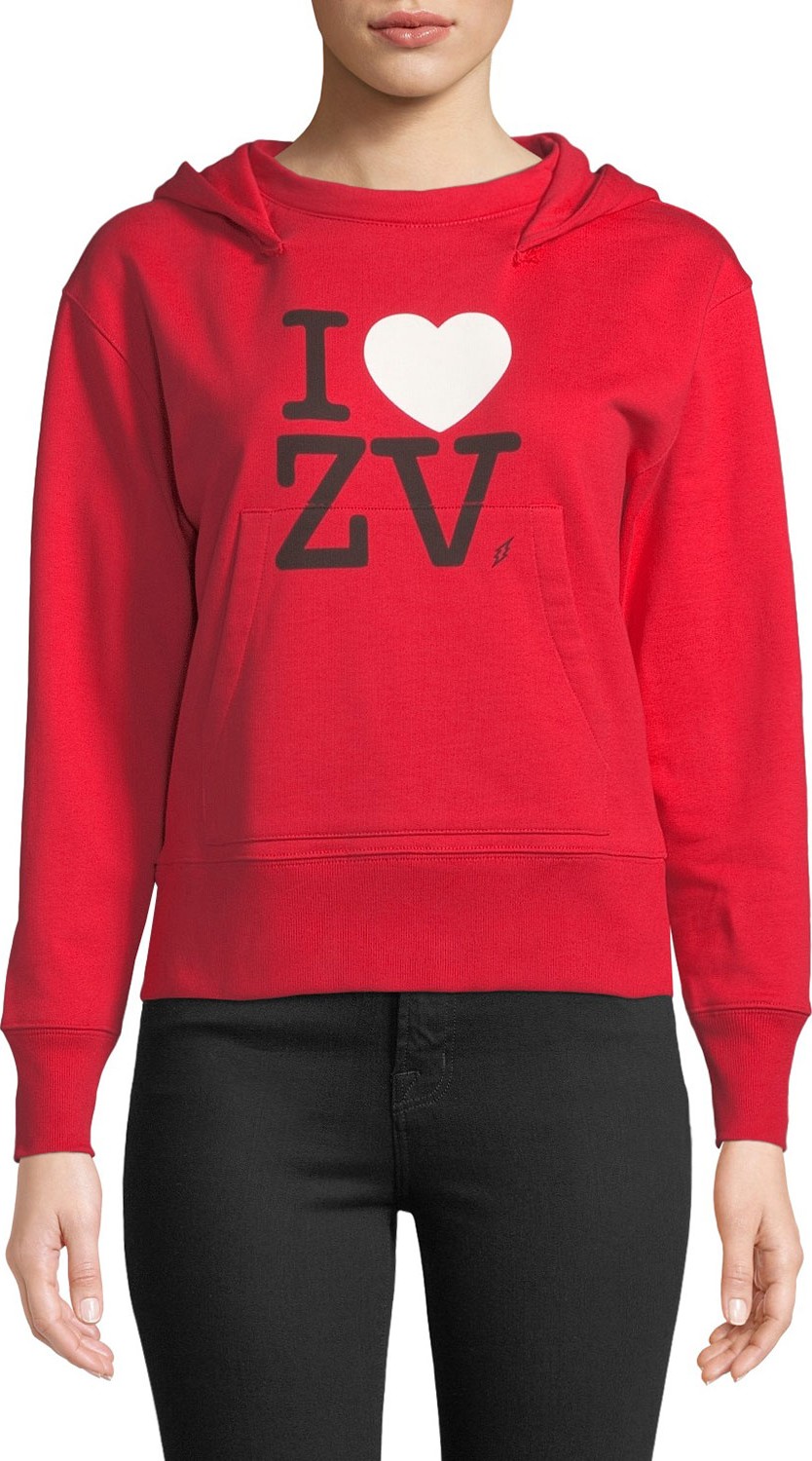 Zadig & Voltaire I Love ZV Cotton Pullover Hoodie