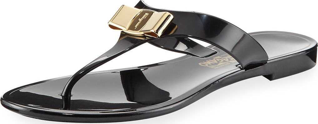 Salvatore Ferragamo Jelly City Flat Thong Sandal