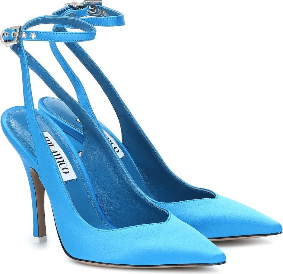 The Attico Satin slingback pumps