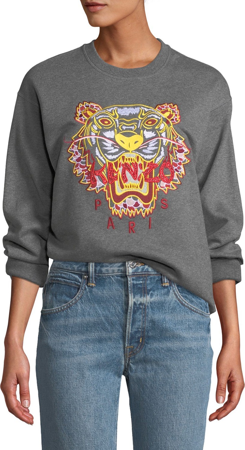 KENZO Dragon Tiger Logo Crewneck Pullover Sweatshirt