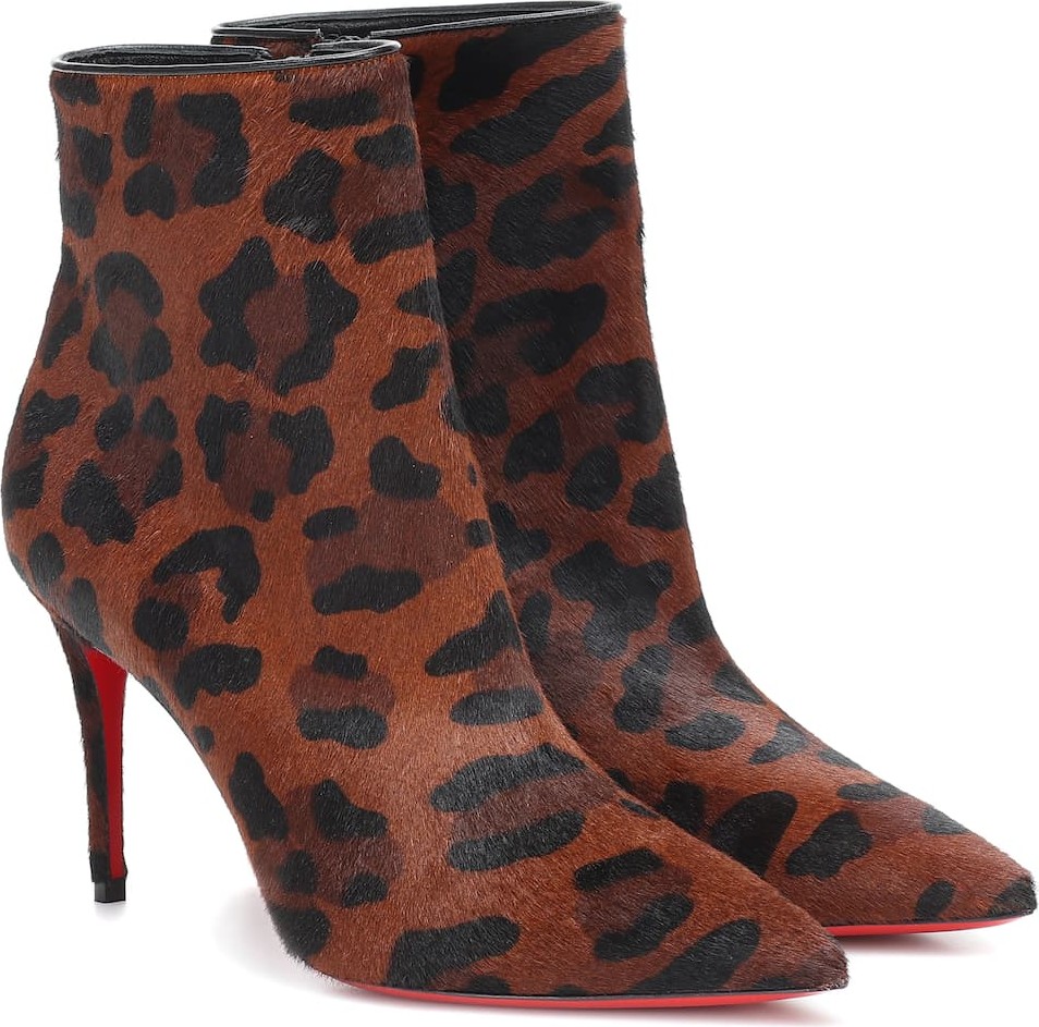 Christian Louboutin So Katy 85 leopard ankle boots