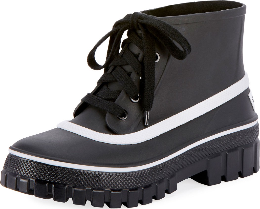 Givenchy Lace-Up Lug-Sole Ankle Booties