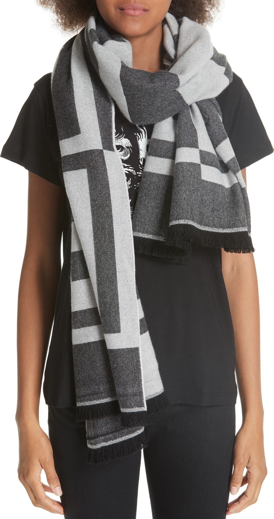 Givenchy Optical 4G Jacquard Wool & Cashmere Scarf