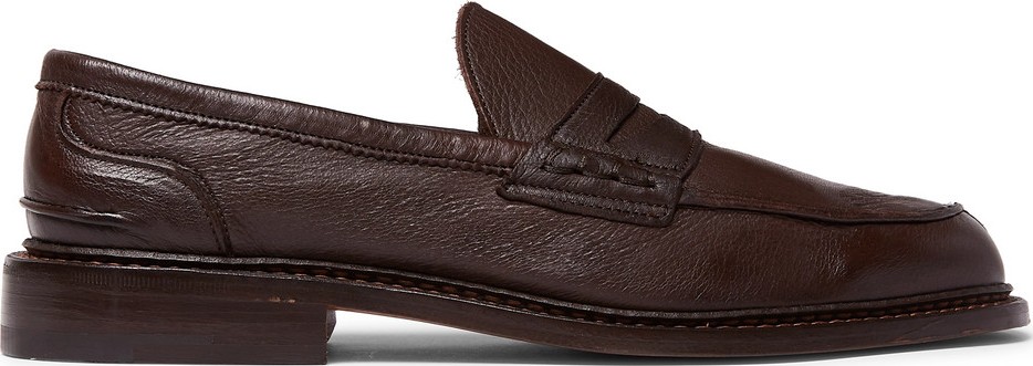Tricker's Adam Pebble-Grain Leather Penny Loafers